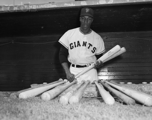 Willie Mccovey W/Baseball Bats