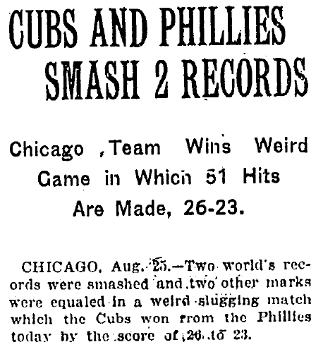 Cubs Phillies 1922